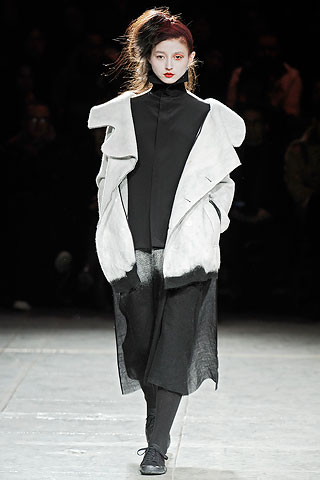Chaqueta negra falda degradee tapado cruzado natural Yohji Yamamoto